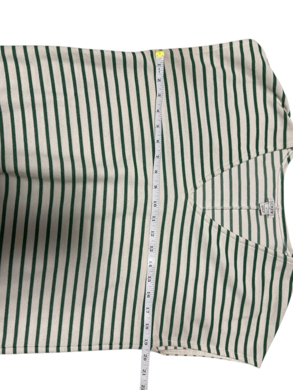J. Crew White and Green Striped V-Neck Knit Shift Dress size Small - Picture 7 of 7